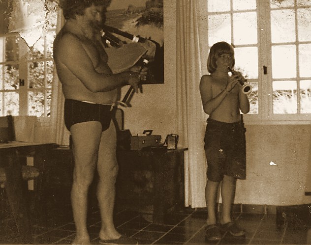Fabrice de Graef in duo da bambino con suo nonno